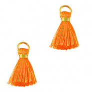 Mini Kwastje 2cm - Gold-fiery orange